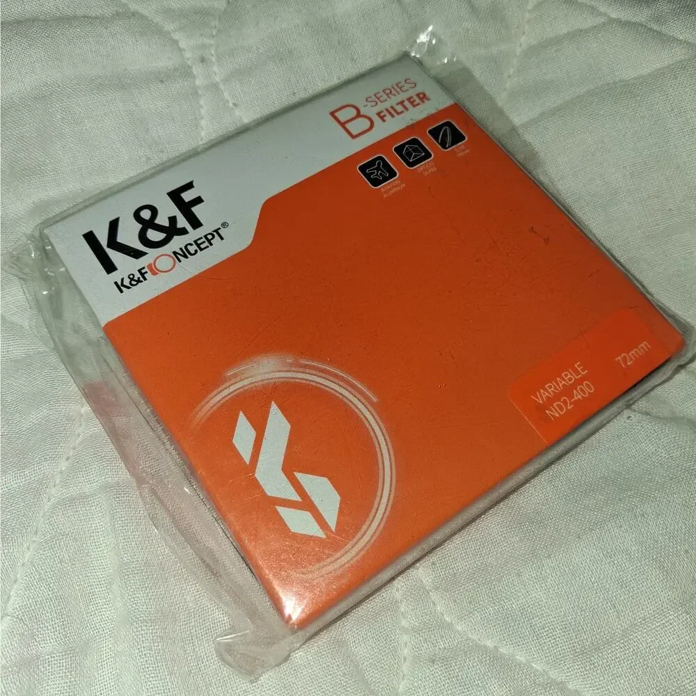 K&F Concept 72mm Variable ND2-ND400 Lens Filter B-Series 1-9 Stops